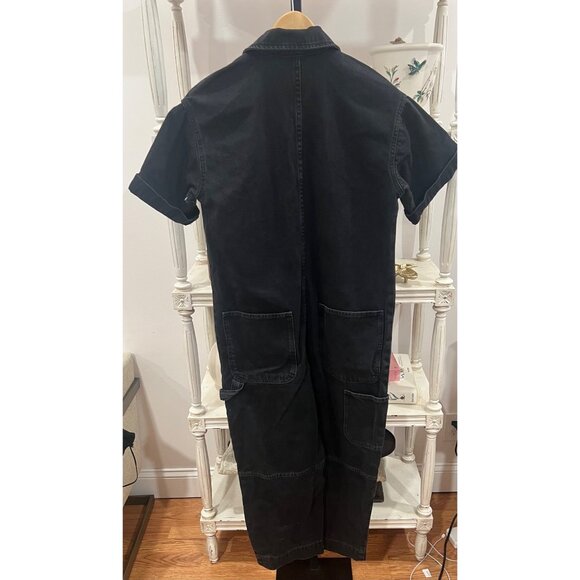 Free People We The Free Golden Days Jumpsuit Size XS Black Denim Overalls - Picture 4 of 5
